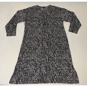 Eileen Fisher Monochrome Long Sleeve Dress